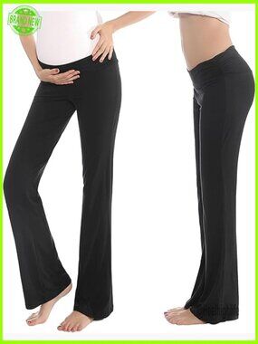 Maternity Palazzo Pajama Pants Stretchy Wide Leg Lounge Comfy